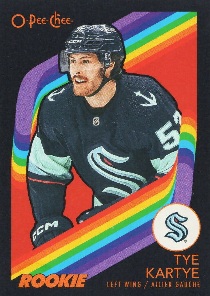 2023-24 Upper Deck O-Pee-Chee Hockey - Base - Retro - Black Boarder #578 Tye Kartye - Seattle Kraken - A