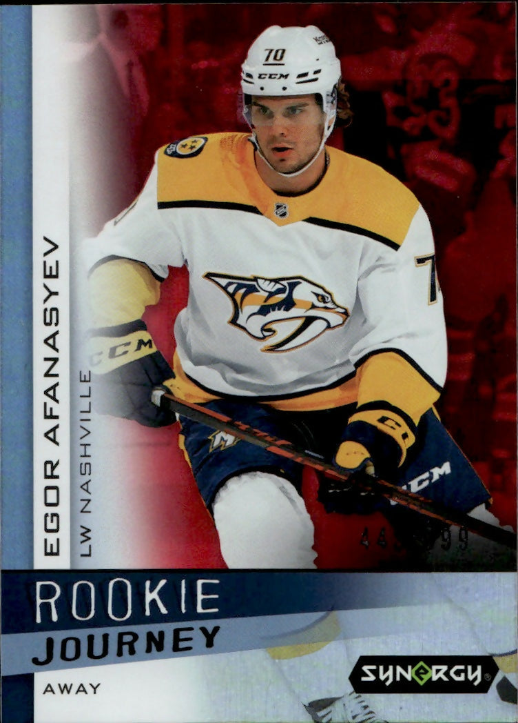 2023-24 Upper Deck Synergy Hockey - Rookie Journey :599 #RJ-4 Egor Afanasyev - Nashville Predators - A