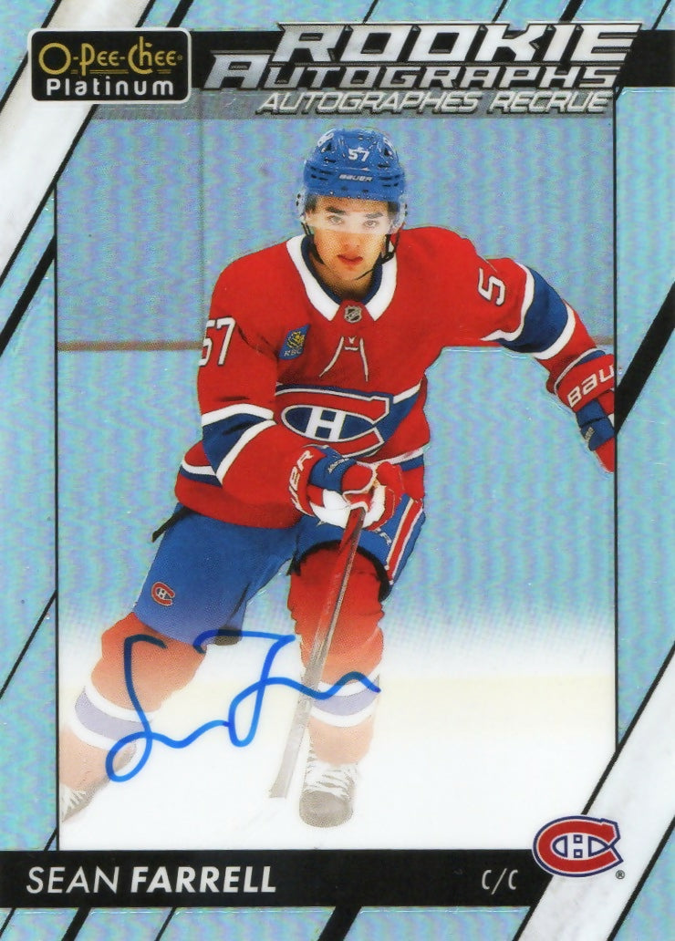 2023-24 Upper Deck O-Pee-Chee Platinum Hockey - Base - Marquee Rookie - Rainbow - Auto #R-SF Sean Farrell - Montreal Canadiens - A