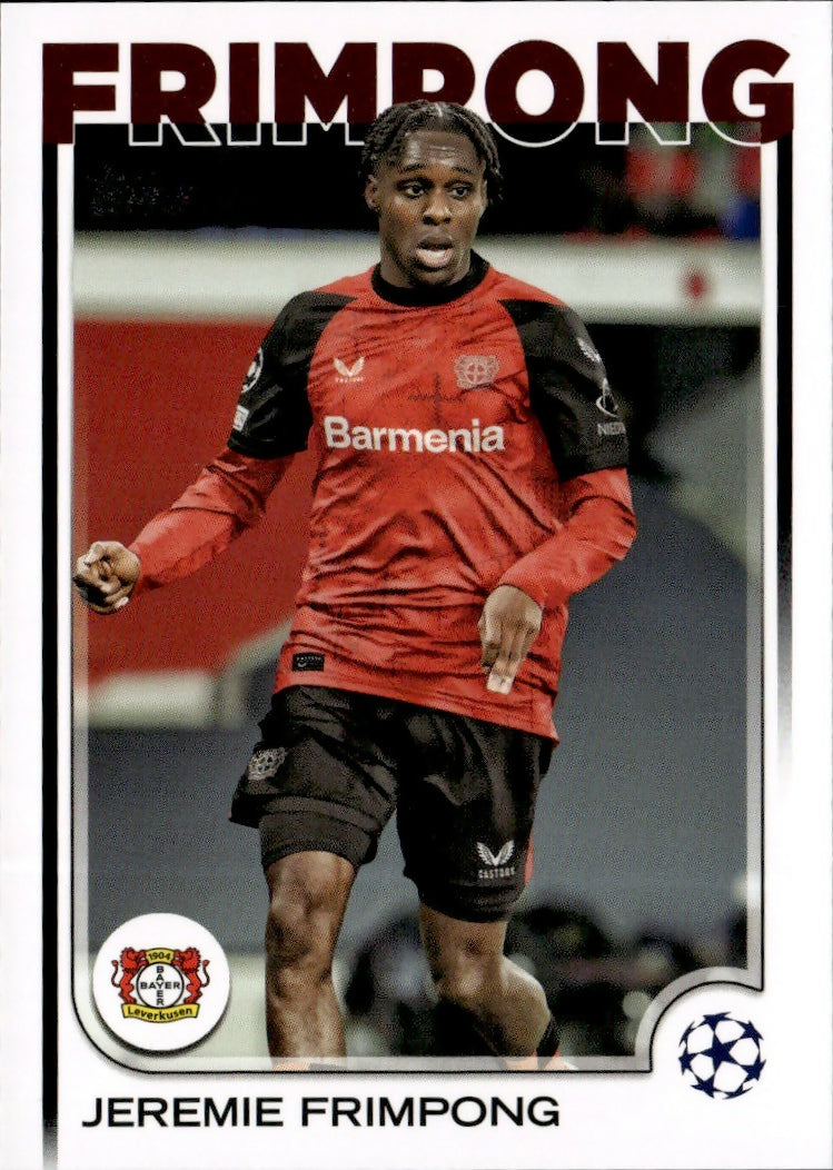 2024-25 Topps UEFA Club Competitions - Base #78 Jeremie Frimpong - Bayer 04 Leverkusen - A