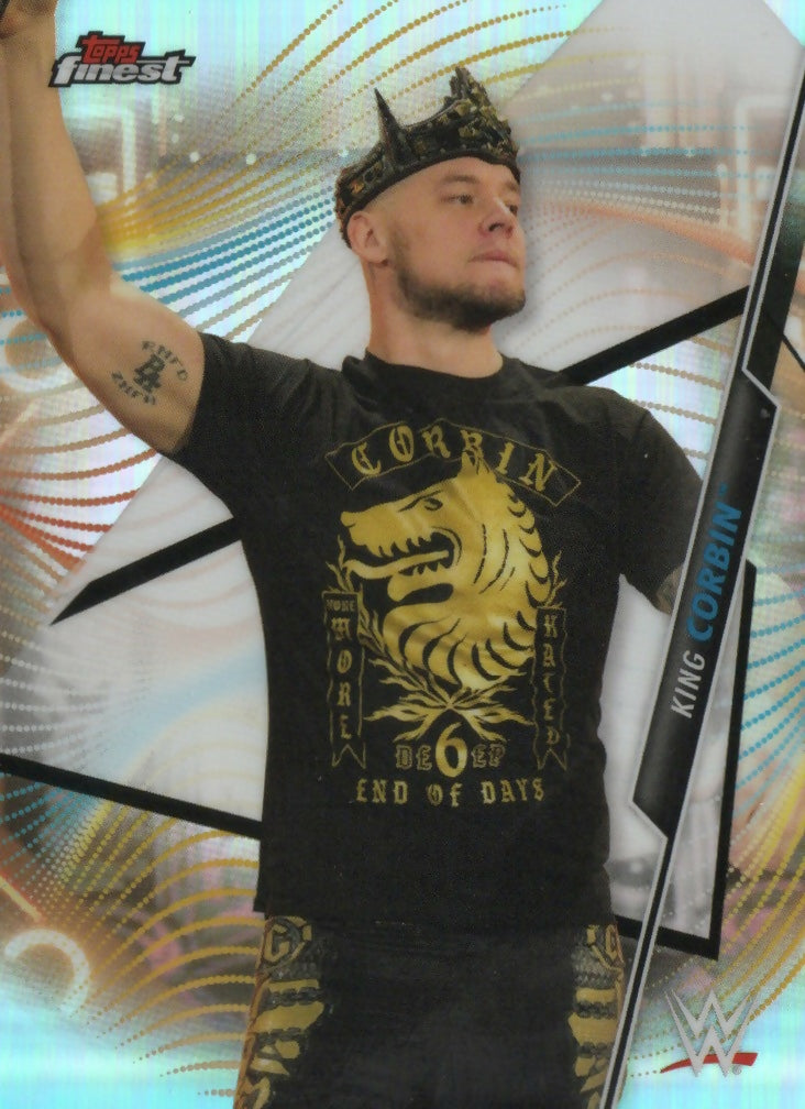 2020 Topps Finest WWE - Base - Refractor #49 King Corbin