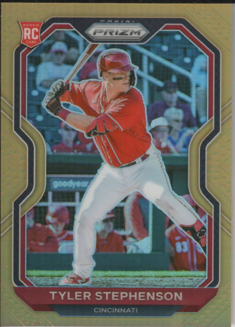 2021 Panini Prizm Baseball - [Base] - Neon Orange Prizm :100 #133 Tyler Stephenson - Cincinnati Reds - A