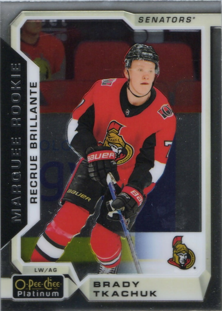 2018-19 O-Pee-Chee Platinum Hockey - Base - Marquee Rookie #170 Brady Tkachuk - Ottawa Senators