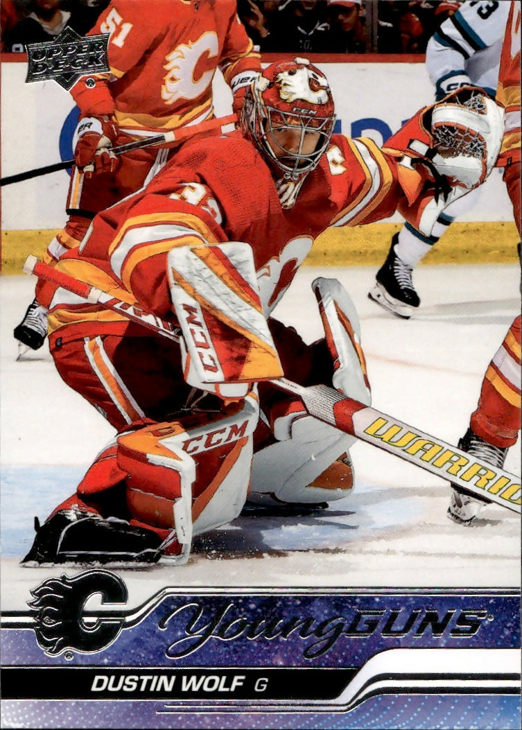 2023-24 Upper Deck Series 1 Hockey - Base - Young Guns #210 Dustin Wolf - Calgary Flames - A