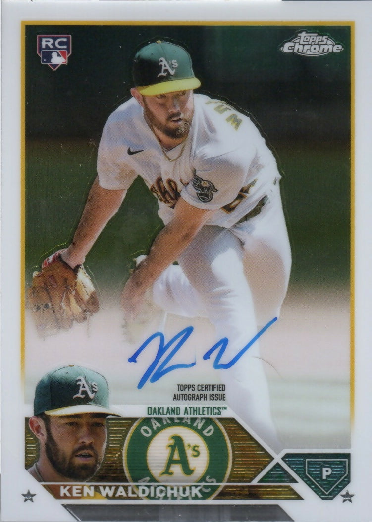 2023 Topps Chrome Baseball - Rookie Autographs #RA-KW Ken Waldichuk - Oakland Athletics - F