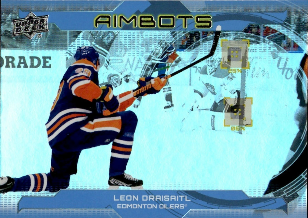 2024-25 Upper Deck Series 1 Hockey - Aim Bots #AB-20 Leon Draisaitl - Edmonton Oilers - A