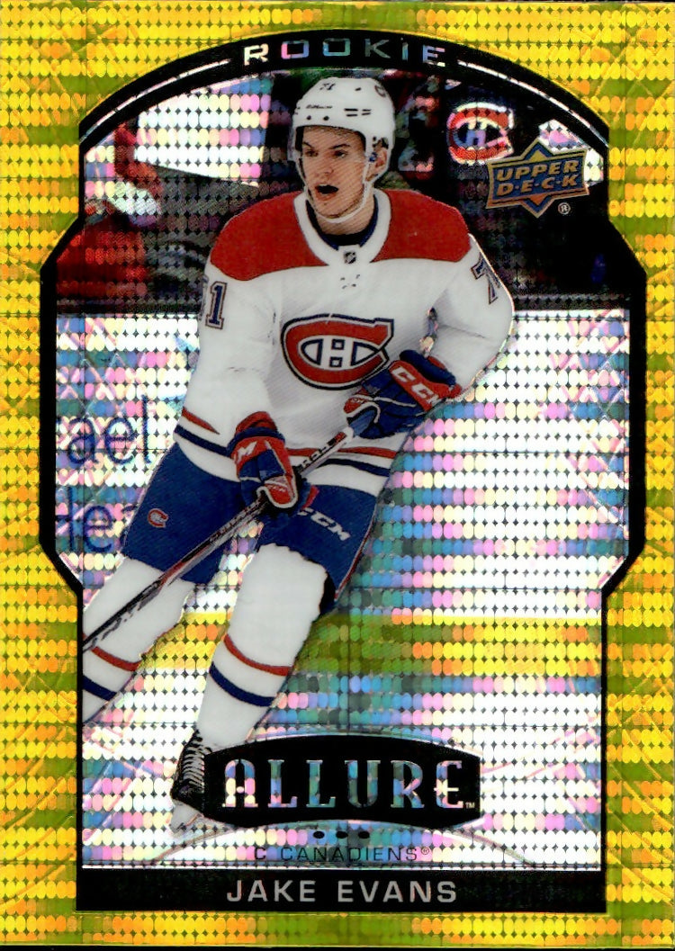 2020-21 Upper Deck Allure Hockey - Base - Yellow Taxi #76 Jake Evans - Montreal Canadiens - A