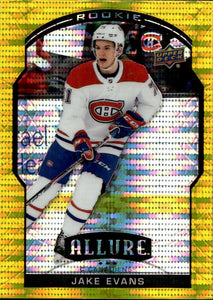 2020-21 Upper Deck Allure Hockey - Base - Yellow Taxi #76 Jake Evans - Montreal Canadiens - A