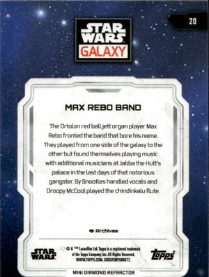 2024 Topps Star Wars Galaxy Chrome - Base - Mini Diamond #20 Max Rebo Band - B