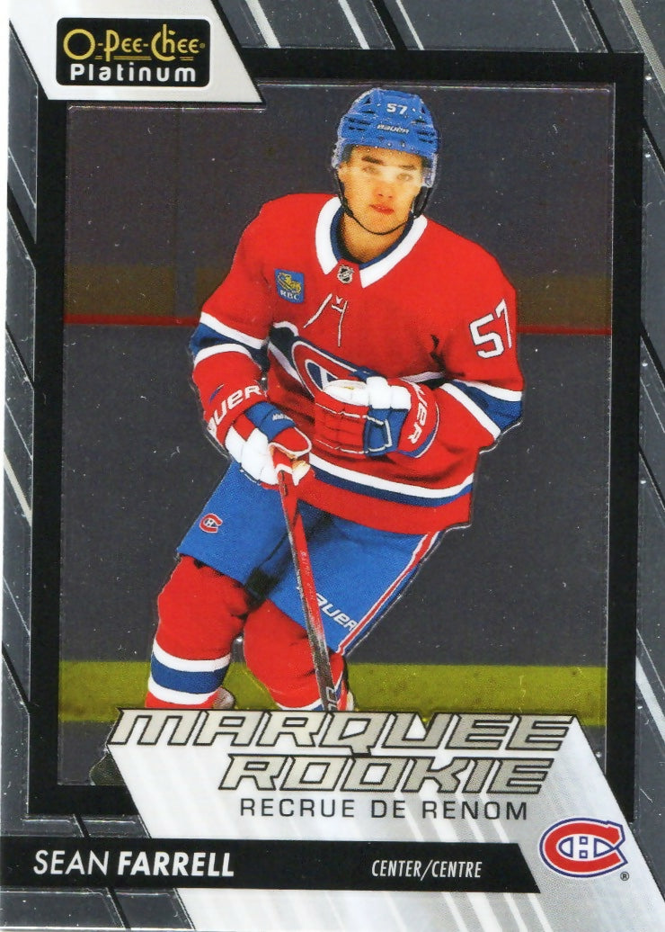 2023-24 Upper Deck O-Pee-Chee Platinum Hockey - Base - Marquee Rookie #267 Sean Farrell - Montreal Canadiens - A