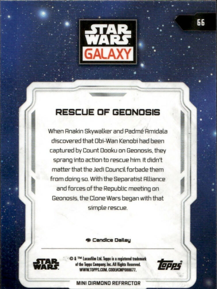 2024 Topps Star Wars Galaxy Chrome - Base - Mini Diamond #66 Rescue Of Geonosis - B