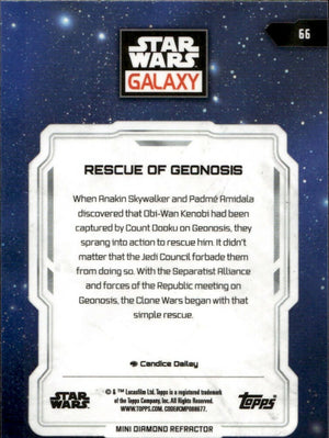 2024 Topps Star Wars Galaxy Chrome - Base - Mini Diamond #66 Rescue Of Geonosis - B