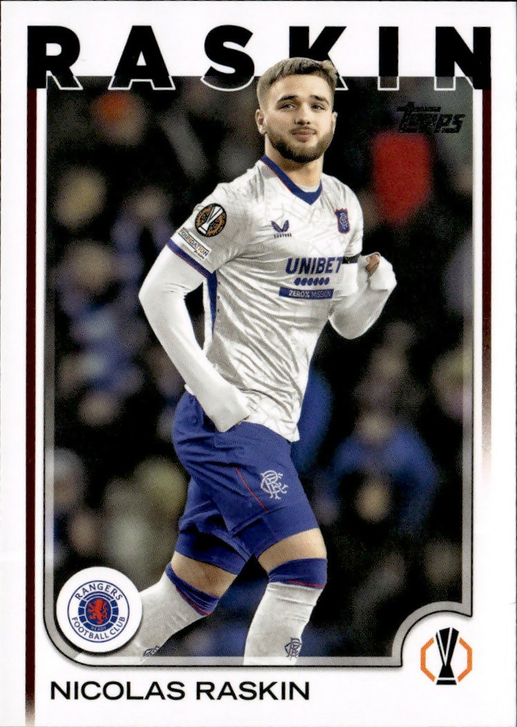 2024-25 Topps UEFA Club Competitions - Base #155 Nicolas Raskin - Rangers F.C. - A