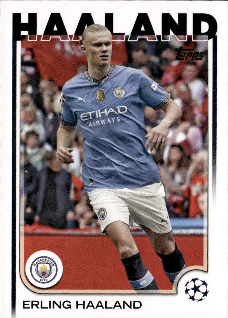 2024-25 Topps UEFA Club Competitions - Base #9 Erling Haaland - Manchester City - A