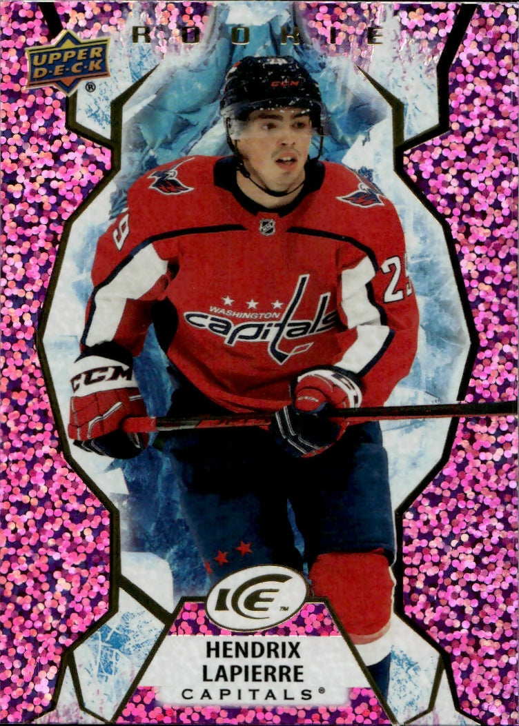 2021-22 Upper Deck Ice Hockey - Base - Rookie - Pink #121 Hendrix Lapierre - Washington Capitals - A