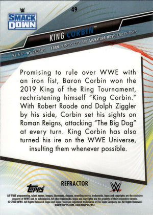 2020 Topps Finest WWE - Base - Refractor #49 King Corbin