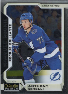 2018-19 O-Pee-Chee Platinum Hockey - Base - Marquee Rookie #154 Anthony Cirelli - Tampa Bay Lightning