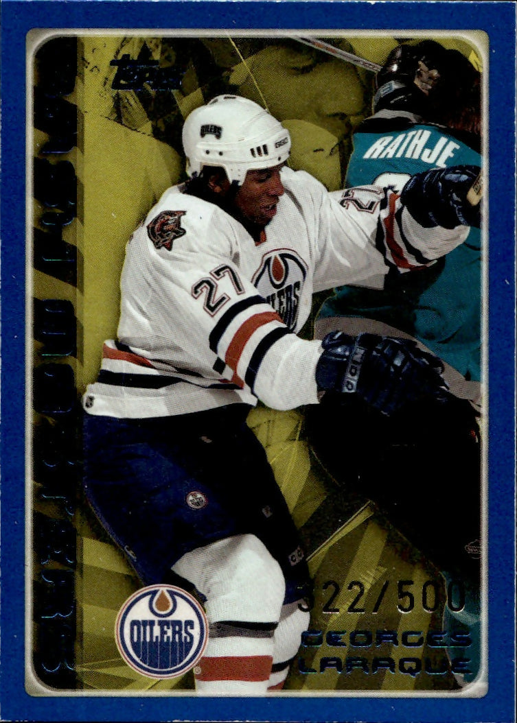 2003-04 Topps Hockey - Base - Blue :500 #288 Georges Laraque - Edmonton Oilers - A