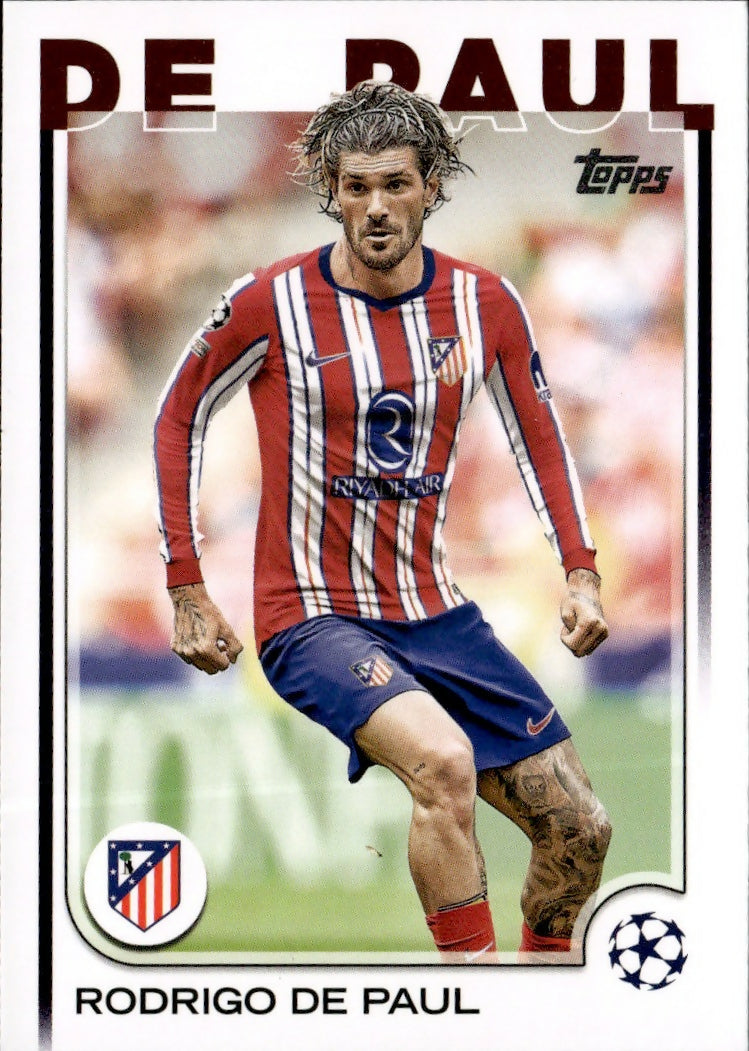 2024-25 Topps UEFA Club Competitions - Base #192 Rodrigo De Paul - Atletico De Madrid - A
