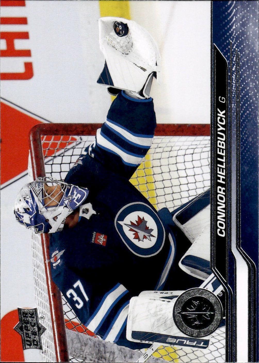 2023-24 Upper Deck Series 2 Hockey - Base #448 Connor Hellebuyck - Winnipeg Jets