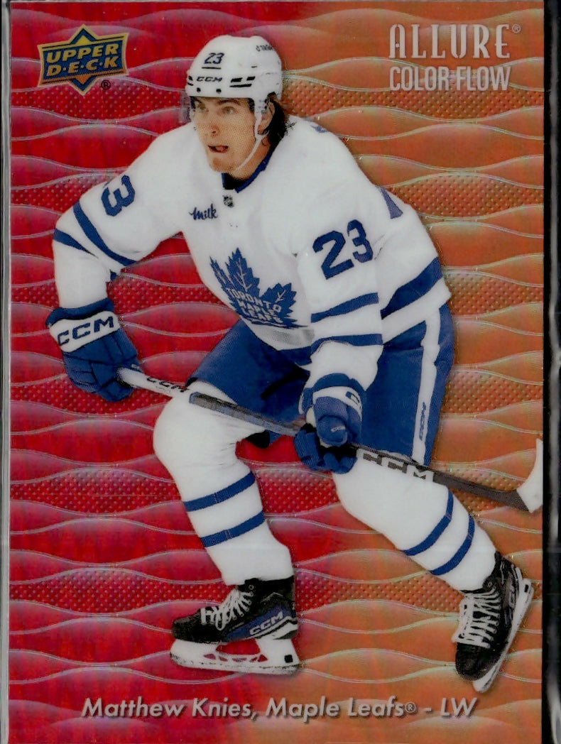 2023-24 Upper Deck Allure Hockey - Color Flow - Red-Orange #CF-2 Matthew Knies - Toronto Maple Leafs - A