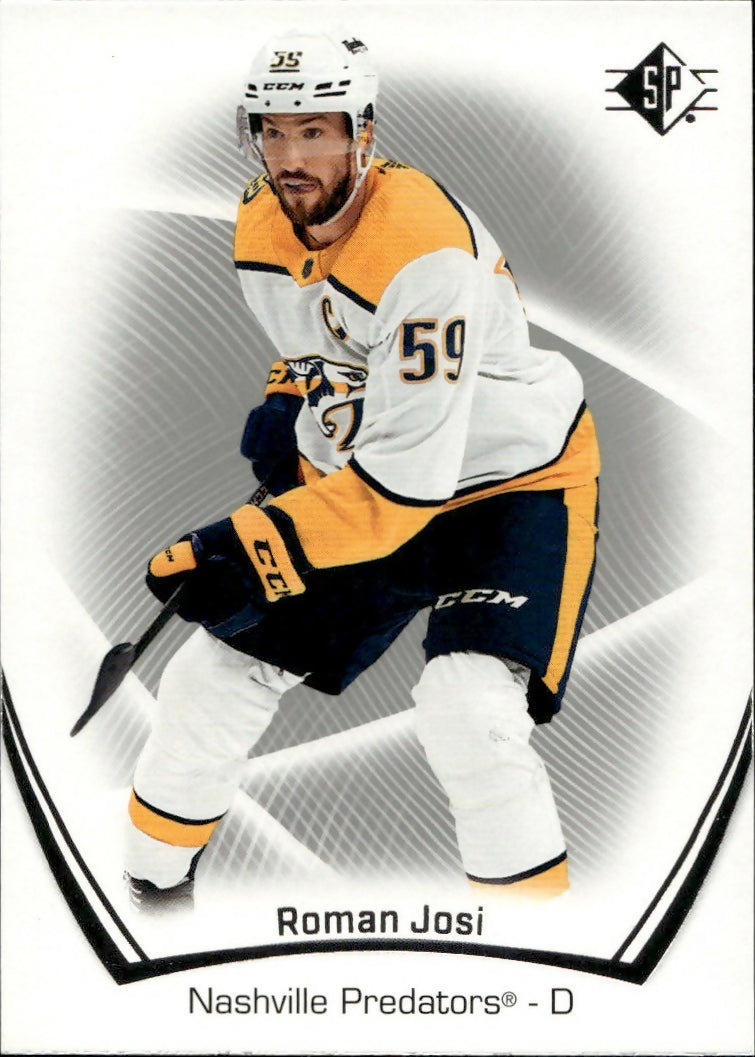 2021-22 Upper Deck SP Authentic Hockey - Base #83 Roman Josi - Nashville Predators - A