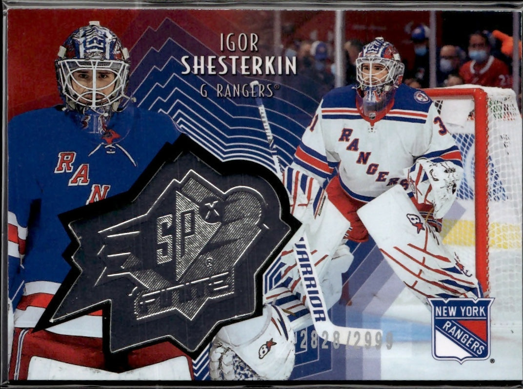 2021-22 Upper Deck SPx Finite Radiance /2999 #SF-32 Igor Shesterkin New York Rangers