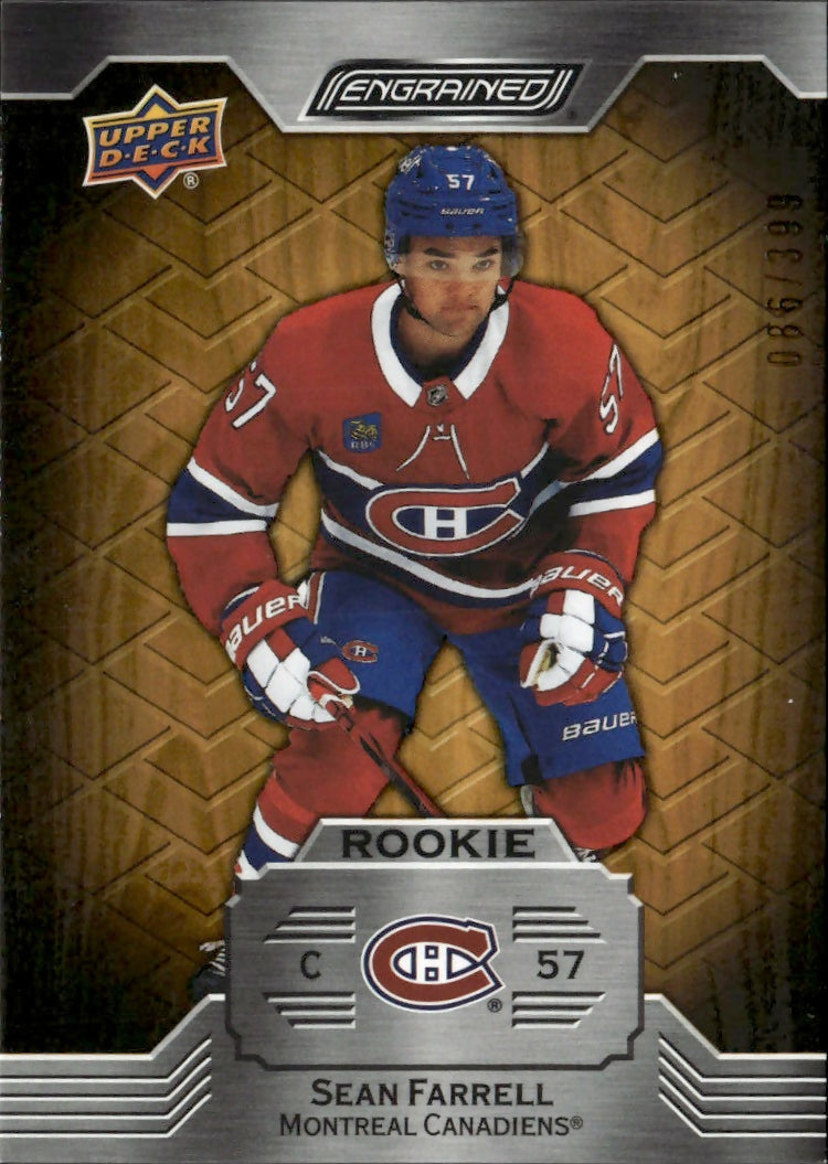 2023-24 Upper Deck Engrained Hockey - Base :399 #151 Sean Farrell - Montreal Canadiens - A