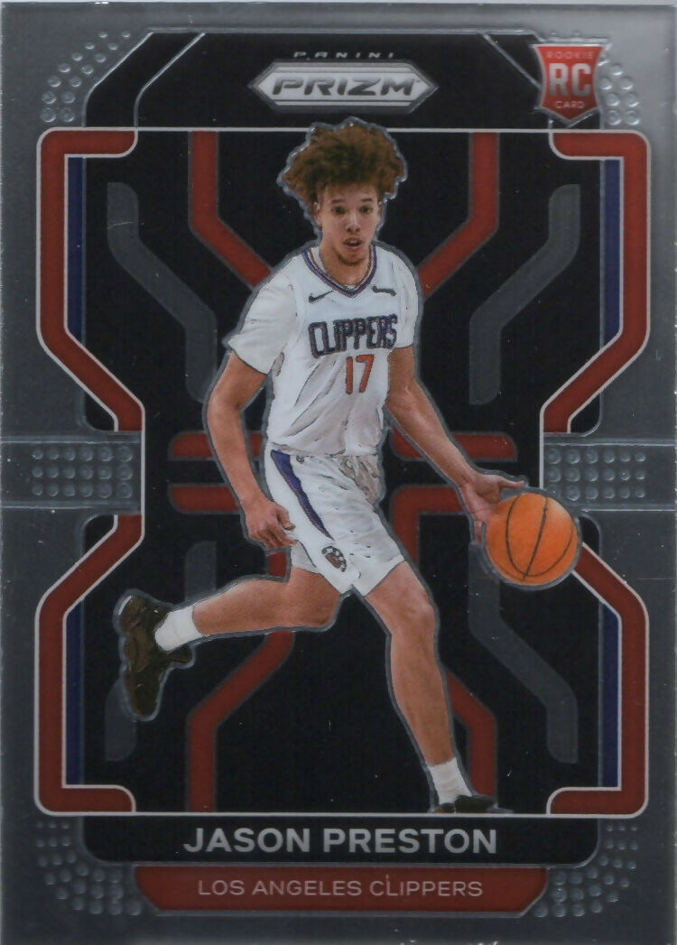 2021-22 Panini Prizm Basketball - Base - Rookie # 327 Jason Preston - Los Angeles Clippers