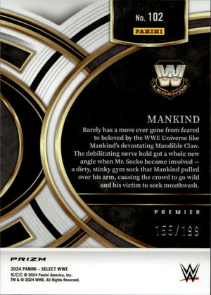 2024 Panini Select WWE - Premier - Blue Prizm :199 #102 Mankind - B