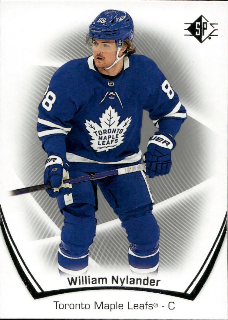 2021-22 Upper Deck SP Authentic Hockey - Base #33 William Nylander - Toronto Maple Leafs - A