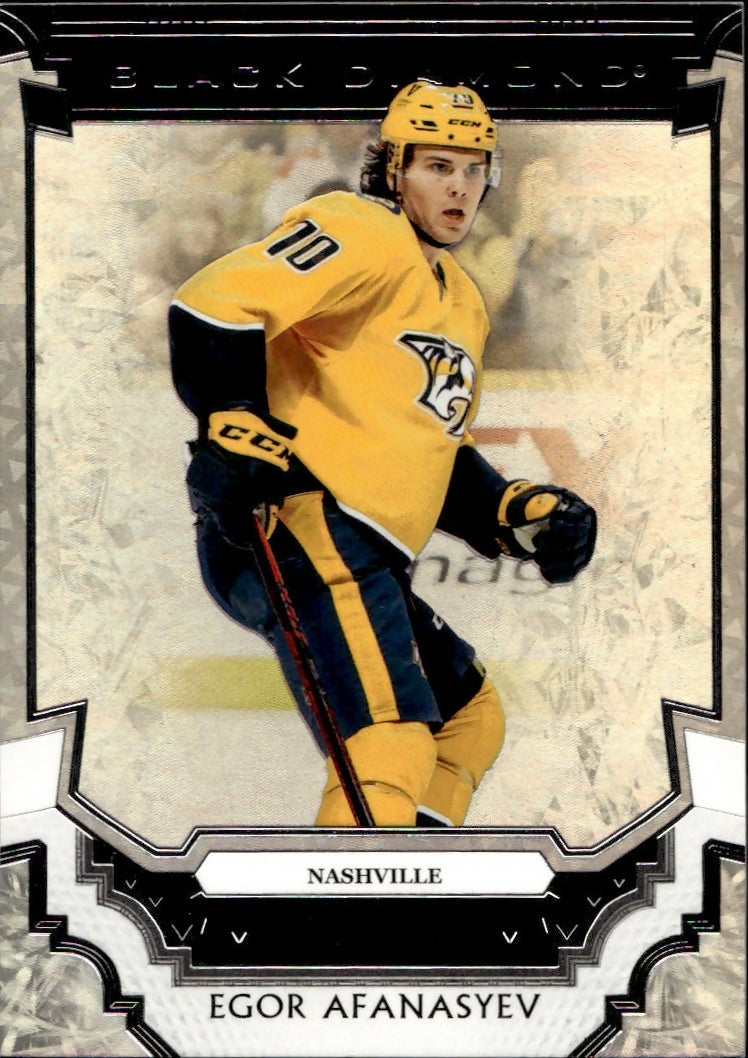 2023-24 Upper Deck Black Diamond Hockey - Base :349 #BDB-EA Egor Afanasyev - Nashville Predators - A