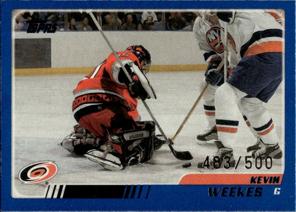 2003-04 O-Pee-Chee - Base - Blue :500 #22 Kevin Weekes - Carolina Hurricanes - A