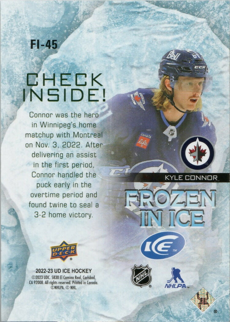 2020-21 Upper Deck Ice Hockey - Frozen In Time #FI-45 Kyle Connor - Winnipeg Jets - B