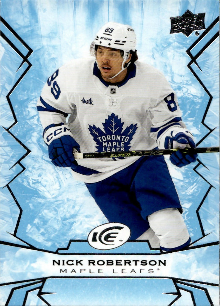 2022-23 Upper Deck Ice Hockey - Base #37 Nick Robertson - Toronto Maple Leafs - A