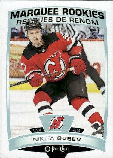 2019-20 Upper Deck O-Pee-Chee Hockey - Base - Marquee Rookies #635 Nikita Gusev - New Jersey Devils