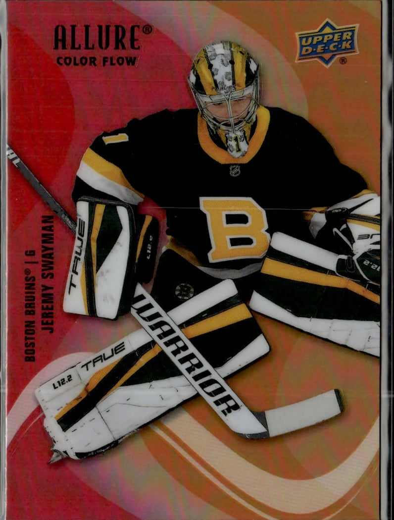 2022-23 Upper Deck Allure Hockey - Color Flow - Red-Orange #SF-88 Jeremy Swayman - Boston Bruins - A
