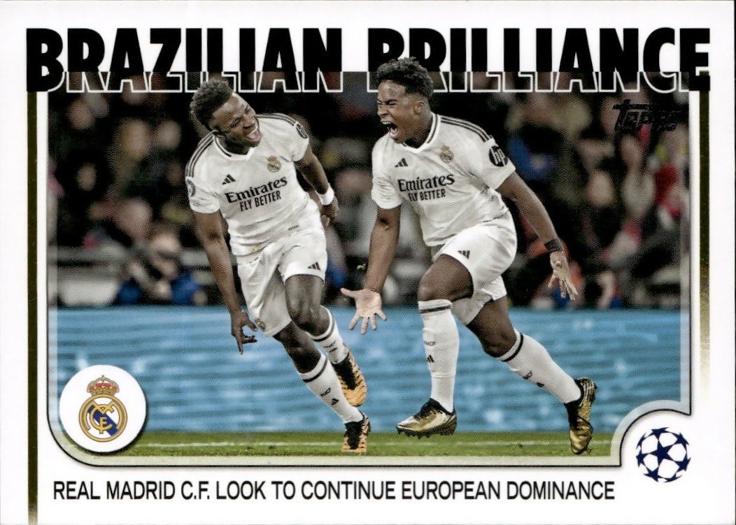 2024-25 Topps UEFA Club Competitions - Base #28 Brazilian Brilliance - A