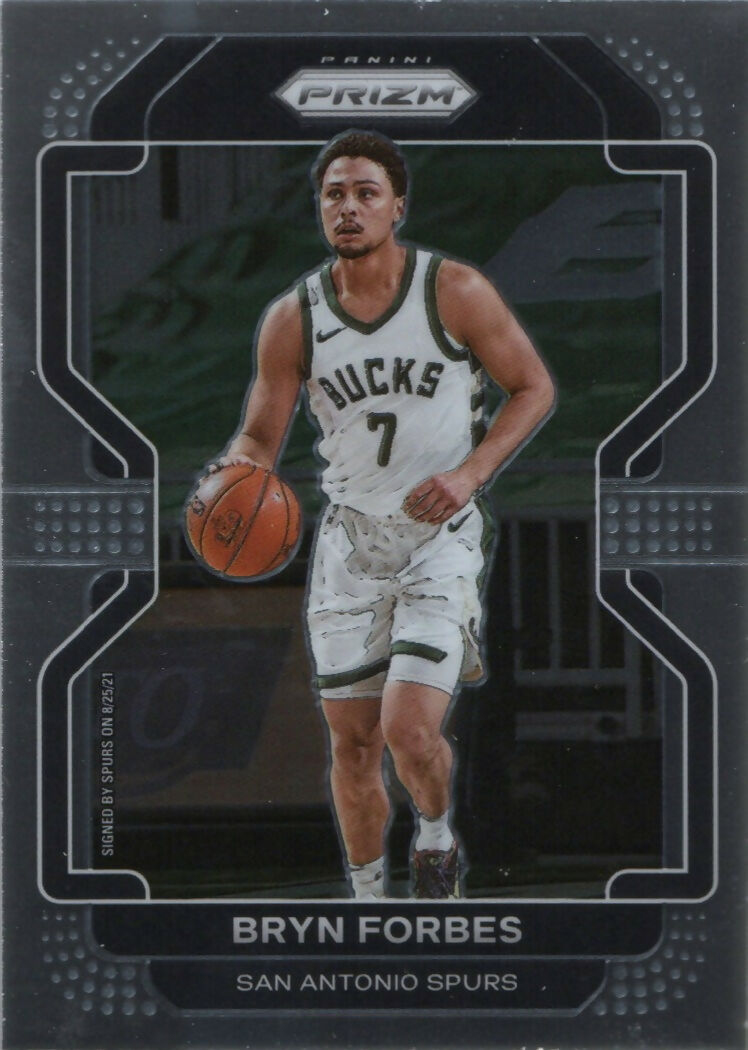 2021-22 Panini Prizm Basketball - Base # 33 Bryn Forbes - San Antonio Spurs