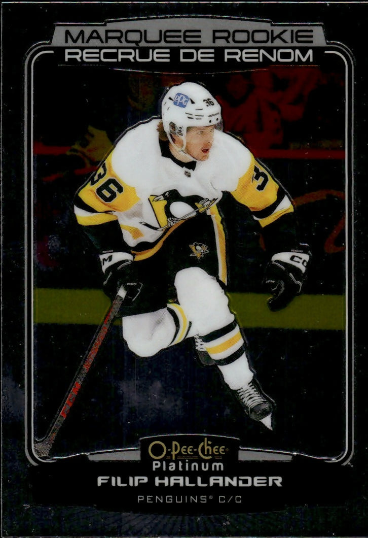 2022-23 Upper Deck O-Pee-Chee Platinum Hockey - Base - Marquee Rookie #217 Filip Hallander - Pittsburgh Penguins