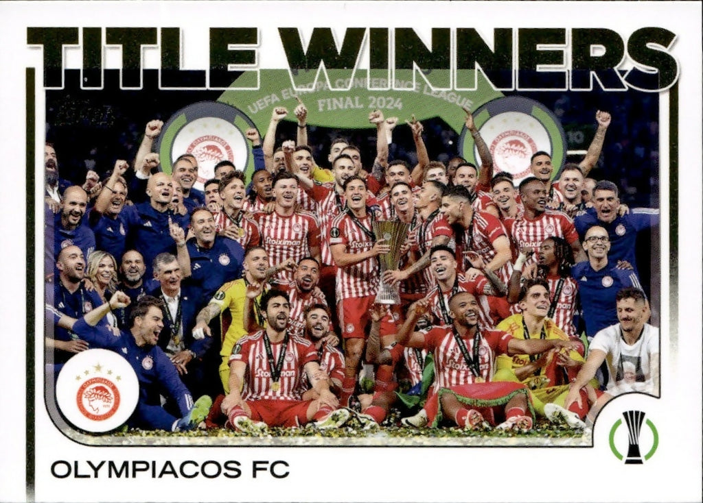 2024-25 Topps UEFA Club Competitions - Base #94 Olympiacos FC - Uefa Europa Conference League Final - A