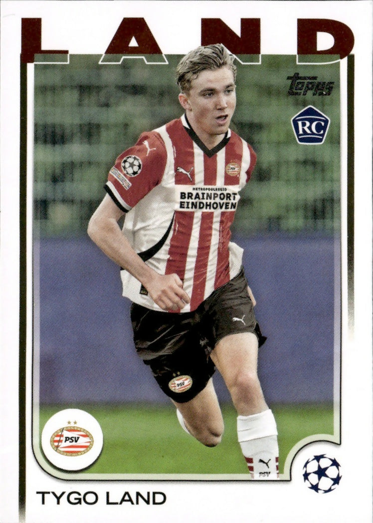2024-25 Topps UEFA Club Competitions - Base #120 Tygo Land - PSV Eindhoven - A