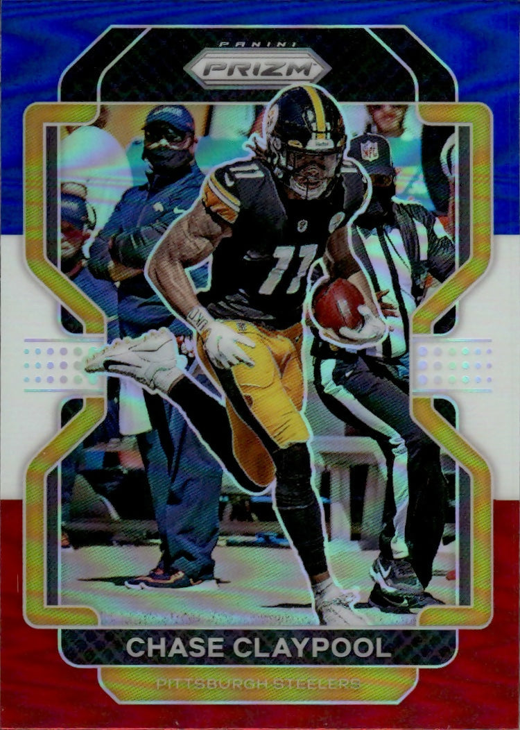 2021 Panini Prizm Football Base - Red White And Blue Prizm #251 Chase Claypool Pittsburgh Steelers - A