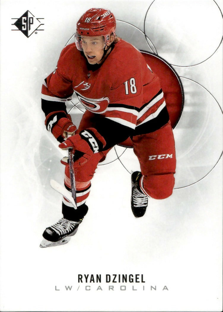 2020-21 Upper Deck Sp Authentic Hockey - Base #73 Ryan Dzingel - Carolina Hurricanes