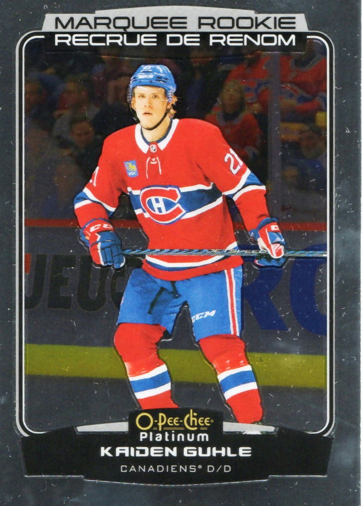 2022-23 Upper Deck O-Pee-Chee Platinum Hockey - Base - Marquee Rookie #292 Kaiden Guhle - Montreal Canadiens - A