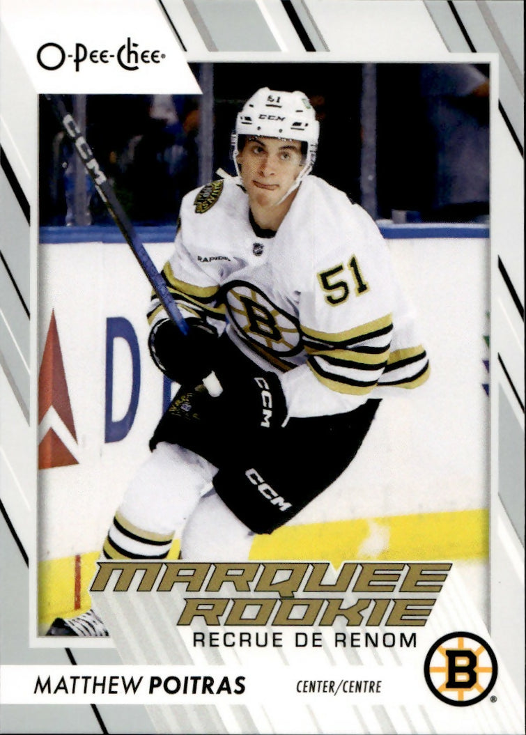 2023-24 Upper Deck O-Pee-Chee Hockey - Base - Marquee Rookies #588 Matthew Poitras - Boston Bruins - A
