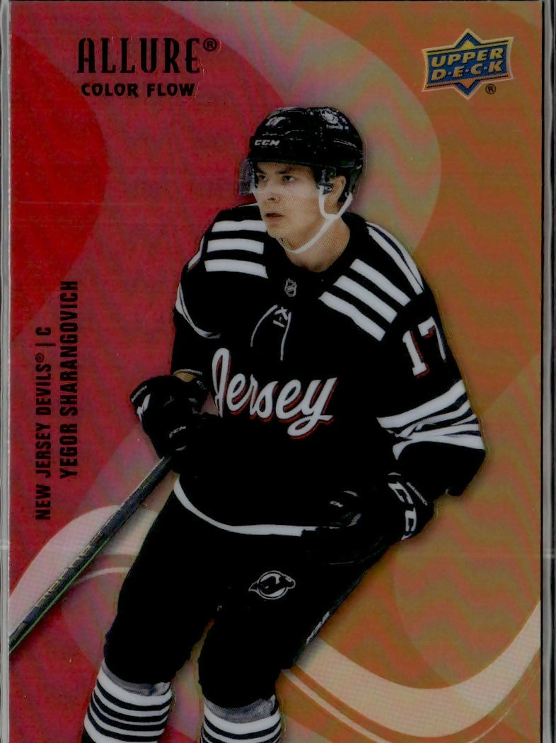 2022-23 Upper Deck Allure Hockey - Color Flow - Red-Orange #SF-3 Yegor Sharangovich - New Jersey Devils