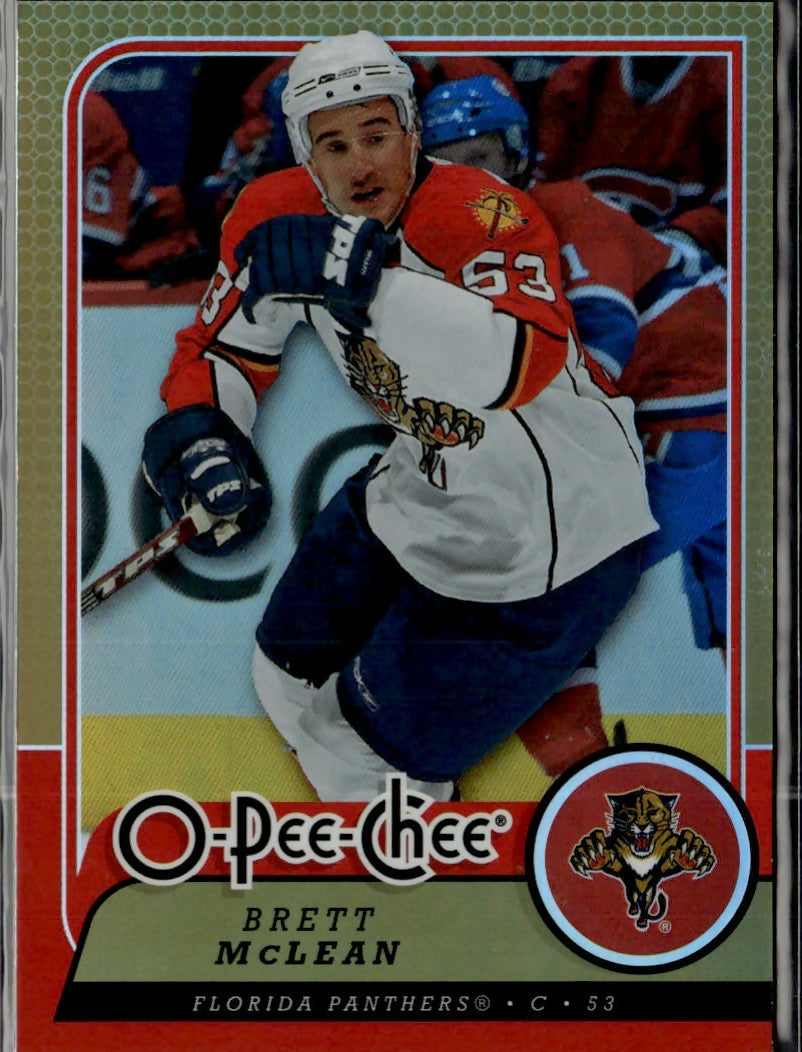 2008-09 O-Pee-Chee Hockey - Base - Rainbow Foil #365 Brett McLean - Florida Panthers - A