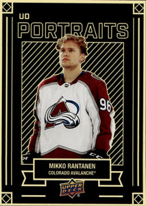 2022-23 Upper Deck Series 1 Hockey - Portraits #P-3 Mikko Rantanen - Colorado Avalanche - A