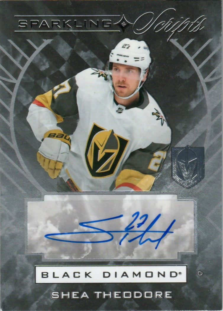 2021-22 Upper Deck Black Diamond Hockey - Sparkling Scripts #SC-ST Shea Theodore - Vegas Golden Knights